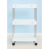 Cortina 3 Layer Fruit & Vegetable Basket Trolley with Wheels,Home and Kitchen Fruit Basket Storage Rack Organizer Items and Kitchen Accessories Items (3 layer, Multicolour)