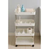 Cortina 4 Layer Fruit & Vegetable Basket Trolley with Wheels,Home and Kitchen Fruit Basket Storage Rack Organizer Items and Kitchen Accessories Items (3 layer, Multicolour)