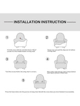 Stretchable Bubble Wingback Chair Cover-Maroon