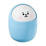 Cortina Corton Design Plastic Small Tabletop Dustbin , Small Waste Bin for Study Table, Office Desk, Bathroom, Kitchen Sink & Washroom ( Blue )