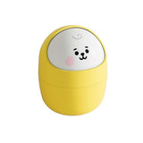 Cortina Corton Design Plastic Small Tabletop Dustbin , Small Waste Bin for Study Table, Office Desk, Bathroom, Kitchen Sink & Washroom ( Yellow )