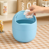 Cortina Corton Design Plastic Small Tabletop Dustbin , Small Waste Bin for Study Table, Office Desk, Bathroom, Kitchen Sink & Washroom ( Blue )