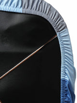 Stretchable Elastic Geometric Printed Office Chair Cover Pack of 4- Navy Blue