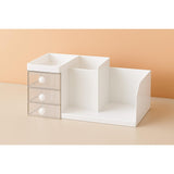 Cortina Bookshelf Plastic Storage Organizer for Books, Magazines & CDs, Compact Book Rack for Home, Office & Study Desk (Desktop Bookshelf Organizer)