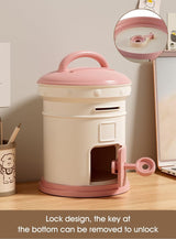 Cortina Post Box Design Piggy Bank for Kids & Adults – Plastic Coin Saver with Handle & Keys, Money box Gift Item for kids Ages 3+ ( Pink, Pack of 1 )