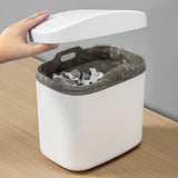 Cortina Mini Tabletop Dustbin , Small Waste Bin for Study Table, Office Desk, Bathroom, Kitchen Sink & Washroom ( Grey )