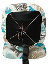 Stretchable Elastic Geometric Printed Office Chair Cover Pack of 6- Turquoise