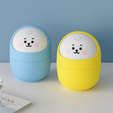 Cortina Corton Design Plastic Small Tabletop Dustbin , Small Waste Bin for Study Table, Office Desk, Bathroom, Kitchen Sink & Washroom ( White )