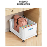 Cortina Bookshelf Plastic Storage Organizer for Books, Magazines & CDs, Compact Book Rack for Home, Office & Study Desk (Rolling Storage Container)