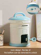 Cortina Post Box Design Piggy Bank for Kids & Adults – Plastic Coin Saver with Handle & Keys, Money box Gift Item for kids Ages 3+ ( Blue, Pack of 1 )