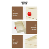 Cortina 3 Tier Plastic Storage Organizer with Drawers | Cosmetic Jewelry Box, Office Desktop Compartments, Storage Shelf for Office, School, Home | Multi-Layer Small Storage Box (White)