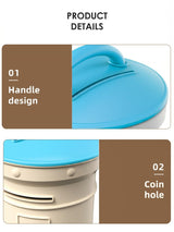 Cortina Post Box Design Piggy Bank for Kids & Adults – Plastic Coin Saver with Handle & Keys, Money box Gift Item for kids Ages 3+ ( Blue, Pack of 1 )