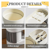 Cortina All-in-One Bathroom Organizer , Toothbrush Holder, Toothpaste Shelf & Rinse Cup Set, Brush Stand | Off-White - Grey , Single Cup