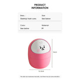 Cortina Corton Design Plastic Small Tabletop Dustbin , Small Waste Bin for Study Table, Office Desk, Bathroom, Kitchen Sink & Washroom ( Pink )