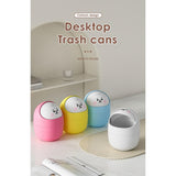 Cortina Corton Design Plastic Small Tabletop Dustbin , Small Waste Bin for Study Table, Office Desk, Bathroom, Kitchen Sink & Washroom ( White )