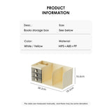 Cortina Bookshelf Plastic Storage Organizer for Books, Magazines & CDs, Compact Book Rack for Home, Office & Study Desk (Desktop Bookshelf Organizer)