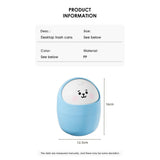 Cortina Corton Design Plastic Small Tabletop Dustbin , Small Waste Bin for Study Table, Office Desk, Bathroom, Kitchen Sink & Washroom ( Blue )