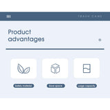 Cortina Mini Tabletop Dustbin , Small Waste Bin for Study Table, Office Desk, Bathroom, Kitchen Sink & Washroom ( Grey )