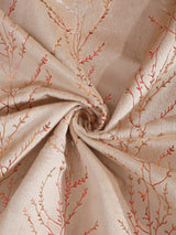 Pack of 2 Velvet Regular Foil Door Curtains- Peach