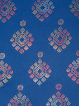 Pack of 2 Polyester Blackout Foil Door Curtains- Navy Blue