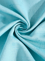 Pack of 2 Polyester Blackout Emboss Long Door Curtains- Sky Blue