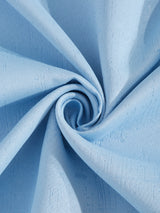 Pack of 2 Polyester Blackout Emboss Window Curtains- Blue