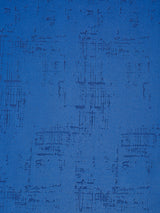 Pack of 2 Polyester Blackout Emboss Window Curtains- Navy Blue