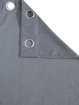 Pack of 2 Polyester Blackout Emboss Door Curtains- Dark Grey