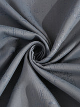 Pack of 2 Polyester Blackout Emboss Door Curtains- Dark Grey