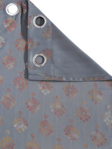 Pack of 2 Polyester Blackout Foil Door Curtains- Dark Grey