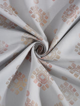 Pack of 2 Polyester Blackout Foil Door Curtains- Light Grey