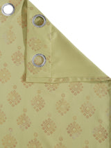 Pack of 2 Polyester Blackout Foil Window Curtains- Green