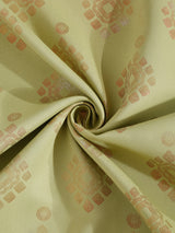 Pack of 2 Polyester Blackout Foil Window Curtains- Green