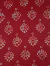 Pack of 2 Polyester Blackout Foil Door Curtains- Red
