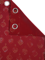 Pack of 2 Polyester Blackout Foil Door Curtains- Red