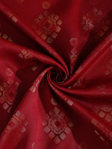 Pack of 2 Polyester Blackout Foil Door Curtains- Red