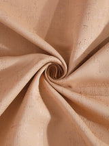 Pack of 2 Polyester Blackout Emboss Window Curtains- Beige