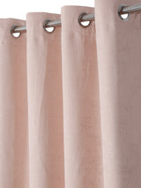 Pack of 2 Polyester Blackout Emboss Window Curtains- Peach