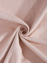 Pack of 2 Polyester Blackout Emboss Window Curtains- Peach