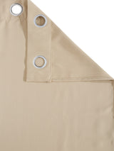 Pack of 2 Polyester Blackout Solid Long Door Curtains- Beige