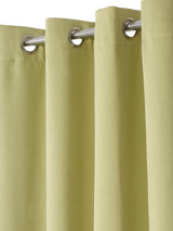 Pack of 2 Polyester Blackout Solid Long Door Curtains- Green