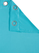 Pack of 2 Polyester Blackout Solid Long Door Curtains- Turquoise