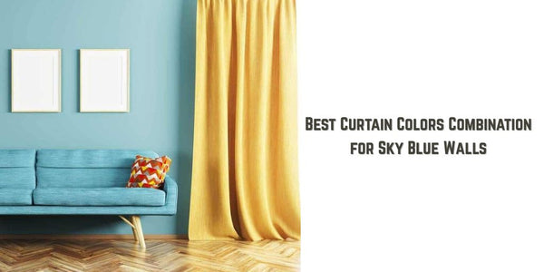 Best Curtain Colors Combination for Sky Blue Walls by Cortina India