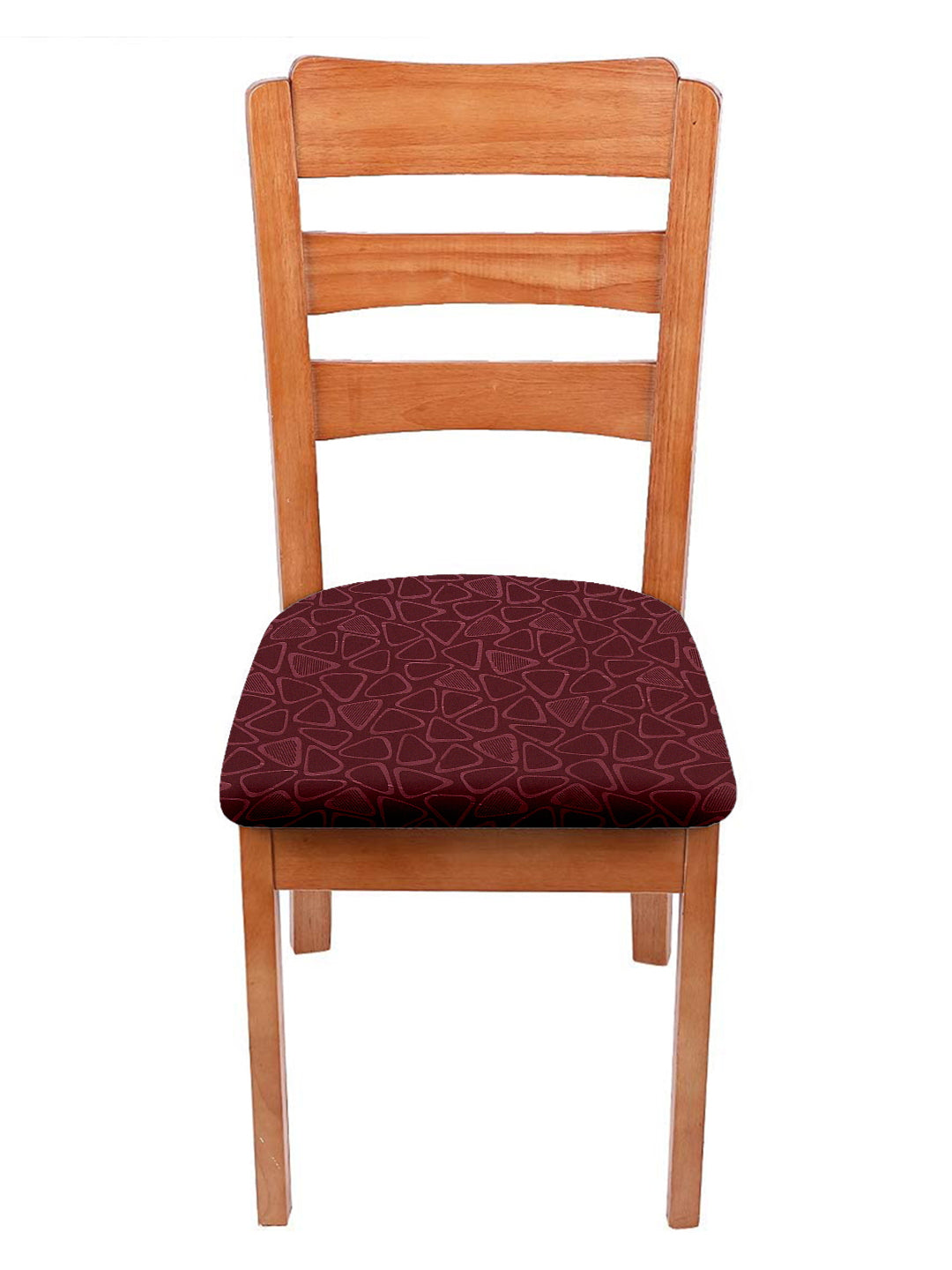 Stretchable Digital Printed Non Slip Chair Pad Cover Pack of 1- Maroon