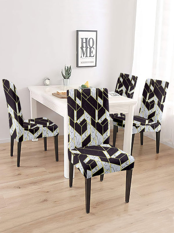 non-slip-dining-chair-cover-set-of-2-geometric-printed-blackwholesale