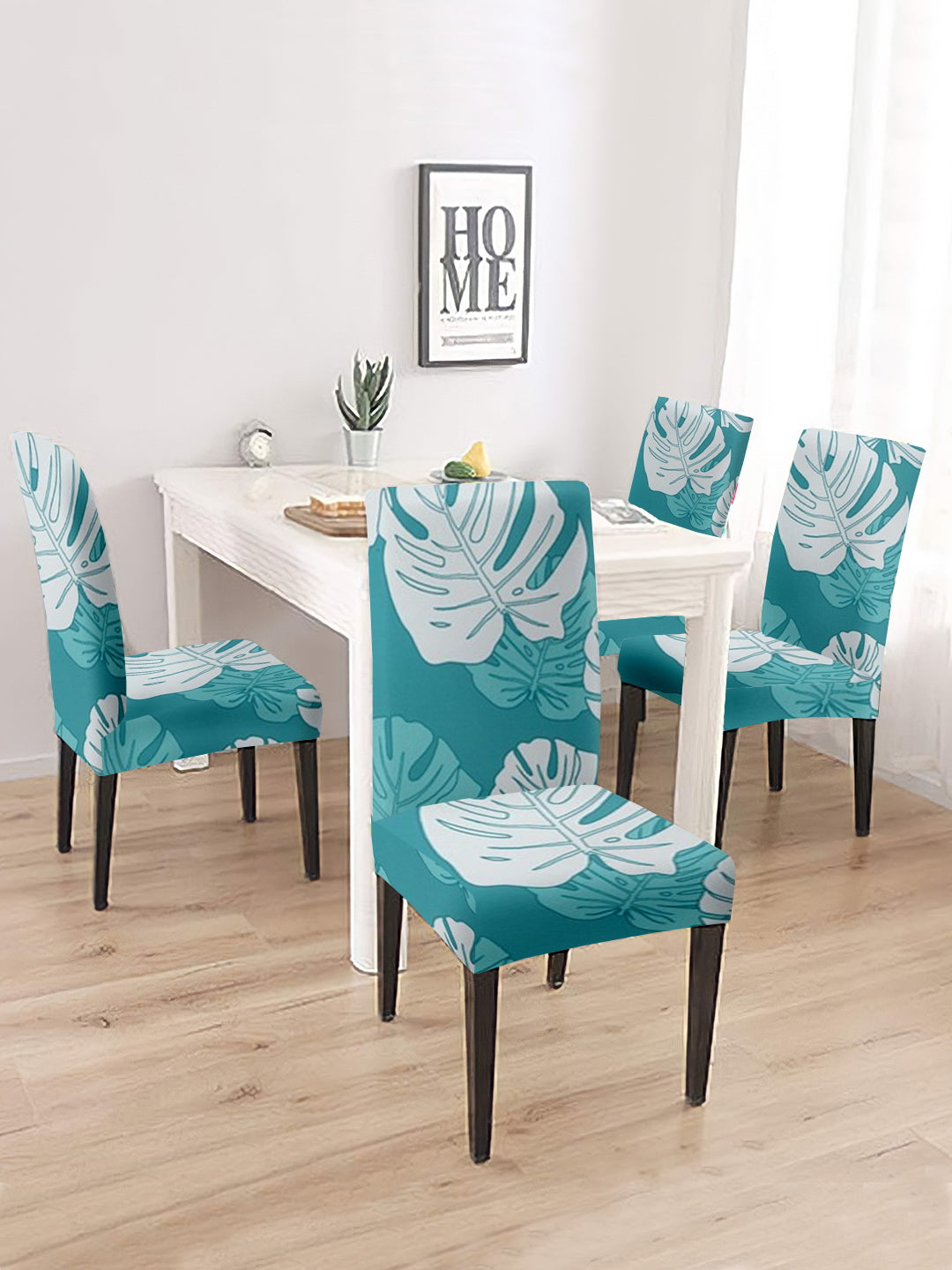 dining-chair-cover-leaf-printed-set-of-4-blue