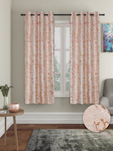 Set of 2 Knitted Window Curtains with 5 Cushion Covers- Beige