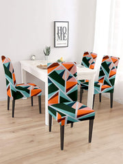 Stretchable DiningPrinted Chair Cover Set-2 Multi