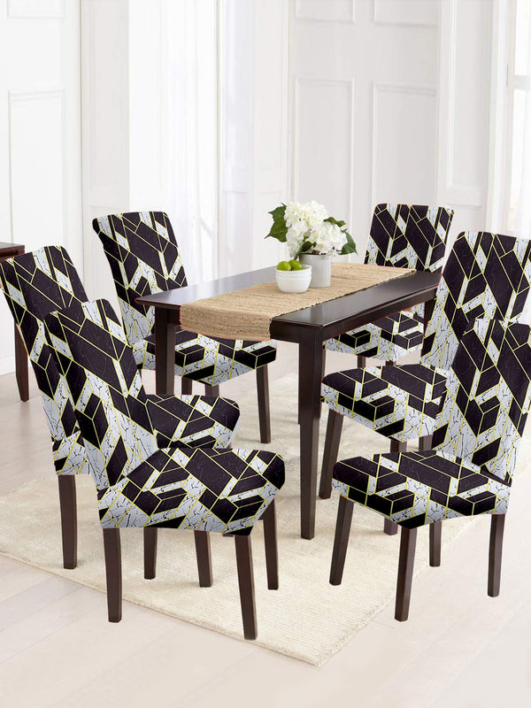 non-slip-dining-chair-cover-set-of-6-geometric-printed-black