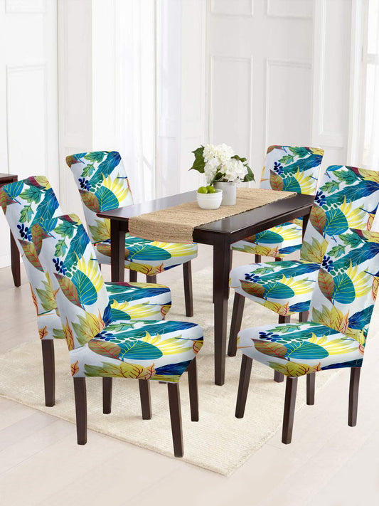 dining-chair-cover-set-of-6-leaf-printed-green